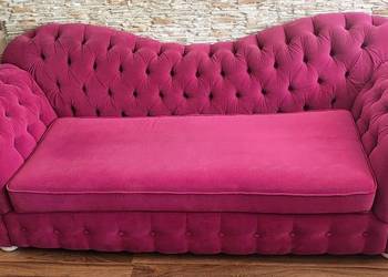 Sofa Glamour rozkładana z funkcją spania + topper 150x200
