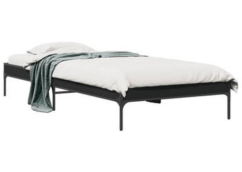 Rama łóżka czarna materiał drewnopochodny i metal 90x200 cm WM-845031