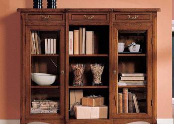 Klasyczna witryna niska Infinito 842 ,mini biblioteczka orzechowa