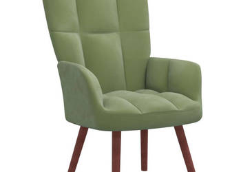 Fotel jasnozielony obity aksamitem WM-328054
