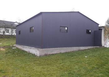 Grafitowy Garaż Blaszany 8x9m - Blaszak  - Magazyn , Hala