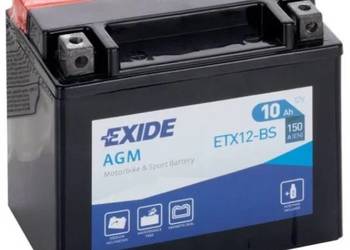 Akumulator motocyklowy EXIDE ETX12-BS YTX12-BS 12V 10Ah 150A
