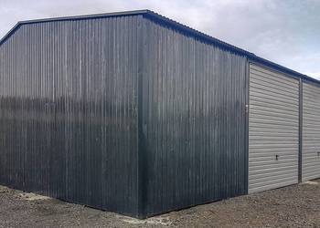 Blaszana hala 12×8m – ciemny grafit