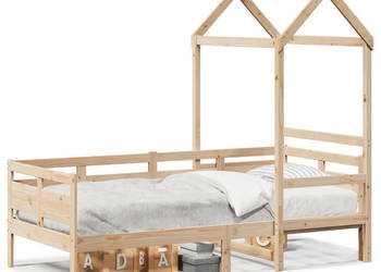 Łóżko dzienne z daszkiem lite drewno sosnowe 80x200 cm WM-3282290