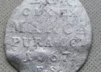 POLSKA-2 GROSZY-1767 r-SREBRO-STANISŁAW AUGUST