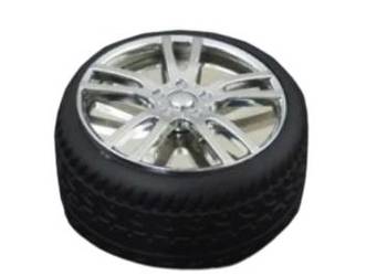 Młynek Ręczny Do Tytoniu W Kształcie Koła - Metalowy, Czarny 5,2 Cm