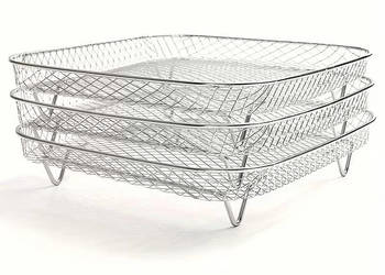 Zestaw 3 siatek do frytkownicy beztłuszczowe