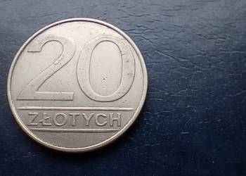 Stare monety 20 złotych 1986 destrukt PRL Polska