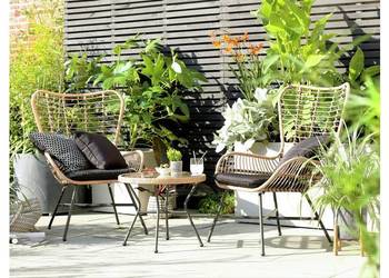 Meble Ogrodowe BAMBOO 2 Fotele plus Stolik Technorattan wysyłka gratis