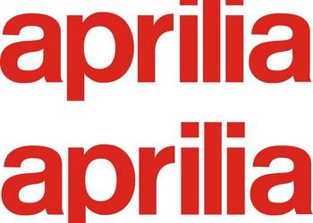 APRILIA 30x11cm czerwone proste naklejki na motocykl - Producent Naklejek