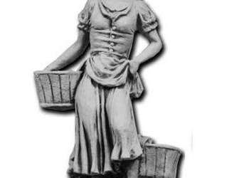 FIGURKA OGRODOWA betonowa rzeźba OGRODNICZKA D42