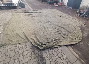 Plandeka Brezentowa z kapturem 6,2 x 5.57 m wojskowa