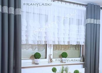Firana do pokoju salonu kuchni Firany Gotowe falbanki