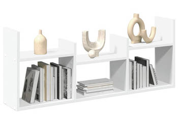 Półka ścienna 100x18x40 cm biała materiał drewnopochodny WM-854796