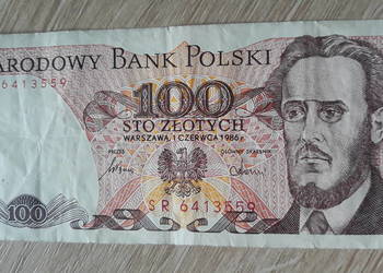 100 złotych  1.VI.1986 seria SR #2 100 złotych  1.VI.1986 seria SR #2