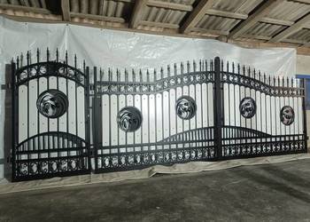 Brama Wjazdowa Dwuskrzydłowa Kuta Pręt Pełny 16/16