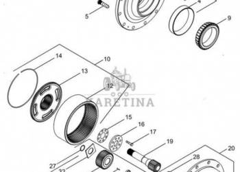 New Holland T6090 T6070 Zespół łoźyska 123.83mm id x 38.1mm w 311042A1