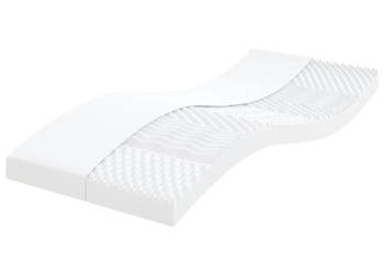 Materac piankowy biały 100x200cm 7-strefowy twardość 20 ILD WM-356353