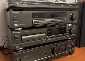 Wieża Technics z głośnikami