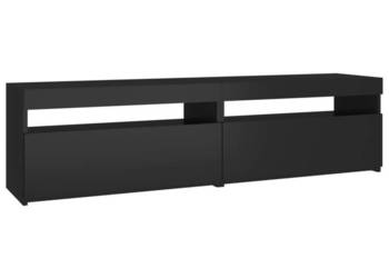 Szafki pod TV z oświetleniem LED 2 szt. czarne 75x35x40 cm WM-804394