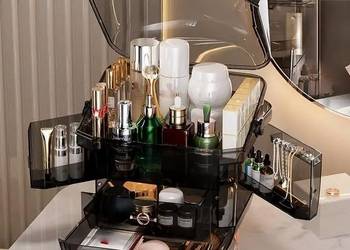 Organizer szkatułka na kosmetyki, biżuterię XL wielopoziomowy 27x21x39 cm