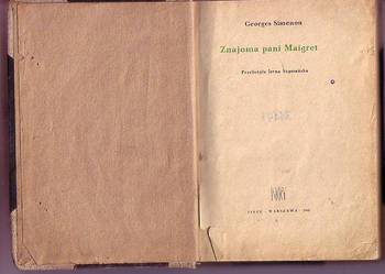 (5609) ZNAJOMA PANI MAIGRET – GEORGES SIMENON
