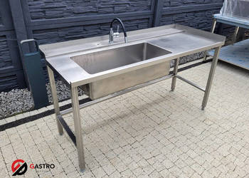 Zlew gastronomiczny 1-komorowy 190x70x85 cm