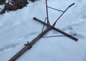 Rama zabytkowy płużek konny pług bronka radło obsypnik PRL Przeworsk