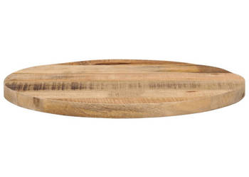 Blat stołu Ø 40x38 cm okrągły surowe lite drewno mango WM-370002