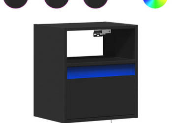 Wiszące szafki nocne z LED 2 szt. czarne WM-3307978