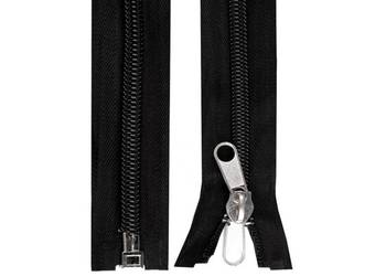 Zamek YKK Spiralny rozdzielczy № 10 z dwoma uchwytami 125cm czarny