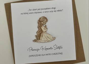 KOMUNIA - ZAPROSZENIE DLA DZIEWCZYNKI