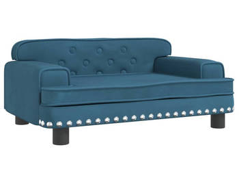 Sofa dla dzieci niebieska 70x45x30 cm aksamit WM-3196293