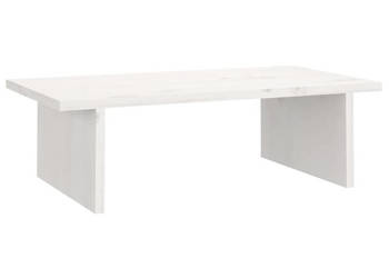 Podstawka na monitor biała 50x27x15 cm lite drewno sosnowe WM-813975