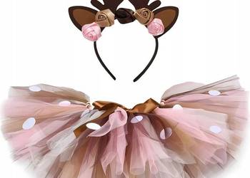Strój Przebranie Renifer Sarenka Bambi Spódnica Tutu 122-128Cm