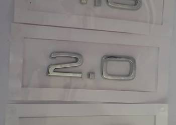 NOWY znaczek 1.8 | 2.0 | 3.0 emblemat przyklejany srebrny NOWY znaczek 1.8 | 2.0 | 3.0 emblemat przyklejany srebrny