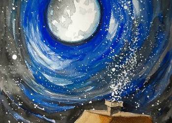 "DROGA MLECZNA" romantyczna akwarela artystki Adriany Laube