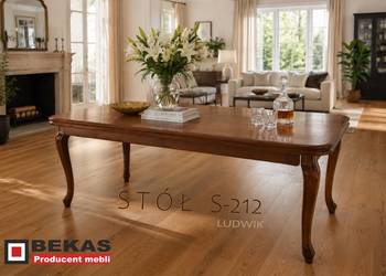 Stylowy Solidny Dębowy Stół S-212 200cm+2x50cm Bekas Meble