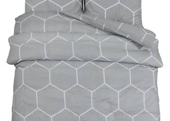 vidaXL Zestaw pościeli, szary, 260x240 cm, bawełna(SKU:136453)