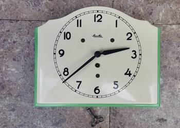 124 Stary zegar kuchenny ceramiczny Mauthe chodzik sprawny