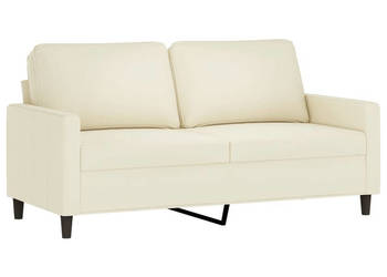 Sofa 2-osobowa kremowy 140 cm tapicerowana aksamitem WM-359207