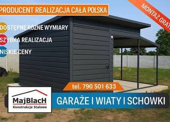 Mała Grafitowa Wiatka -Magazyn - Schowek Ogrodowy - POLSKA  – Maj-Blach