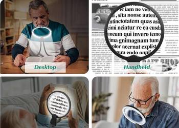 Lupa 5X z 24 LED Ładowanie USB Ręce Wolne Gęsia Szyja