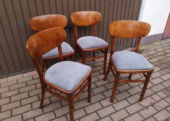 Krzesła ART-DECO-PRL Stare Antyk Komplet 4 Sztuki Po Renowacji Okazja.