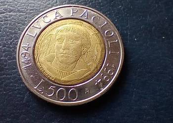 Stare monety 500 lir 1994 Włochy