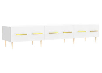 Szafka pod TV biała 150x36x30 cm materiał drewnopochodny WM-829140