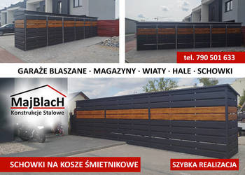 Wiata Śmietnikowa 1x1 - MAGAZYN | WIATKA| Schowek| Altana| - Maj-Blach