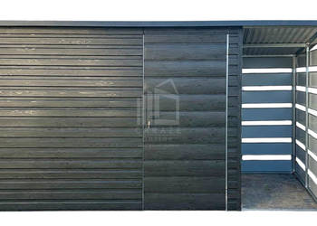 Schowek domek ogrodowy 3x2m wiata 1m drzwi dach ID1054