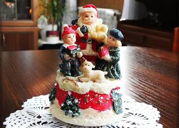 Figurka Pozytywka świąteczna Melodia Cicha Noc Mikołaj dzieci prezenty