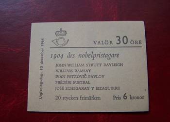 Szwecja MNH 1964 Karnet Nobliści